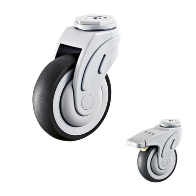 126x32mm Arc Wheel Silent Bolt Hole Casters 5 Inch Swivel Hospital Caster Wheels Supplys