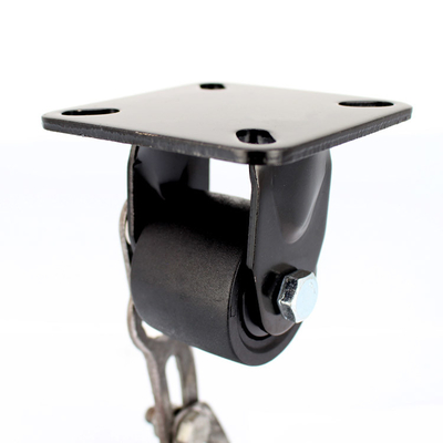 Low Height Rigid Plate Nylon Casters 2 Inch Heavy Duty Low Profile Solid Wheels