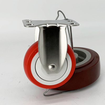 Zinc Plating Stainless Steel Thread Stem Casters 304 Stainless Steel Bracket 500 Lbs Load Capacity