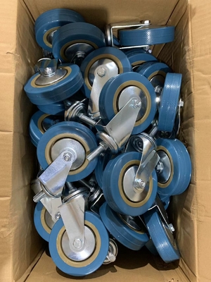 2.5 Inch Blue PVC Casters Swivel Plate Econormical Light Duty Casters Wholesales