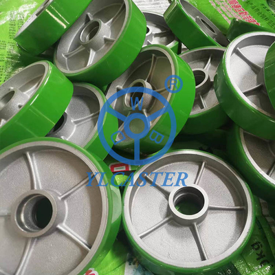 8inch Iron PU Drive Wheels 2200LBS Loading Capacity Polyurethane Wheels For Pallet Trucks