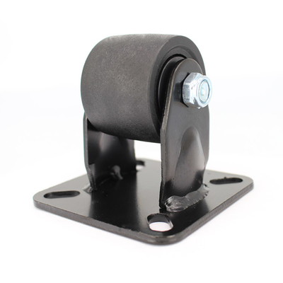 Low Height Rigid Plate Nylon Casters 2 Inch Heavy Duty Low Profile Solid Wheels
