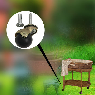 Grip Ring Stem Furniture Casters With 10-60 KG Load Capacity 3-5 Inches Wheel Diameter In Zinc Plated Finish