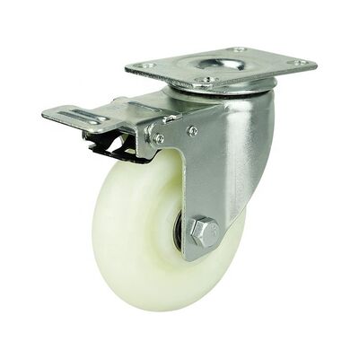 Roda kastor karet kapasitas beban 100 hingga 300 KG elastis lembut oranye ideal untuk aplikasi dalam dan luar ruangan solusi kastor yang tahan lama