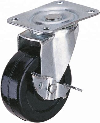 4kg 5kg Unit Berat Karet Casters Baja Karet Roda Bahan Cocok Indoor Outdoor Heavy Duty Aplikasi Industri