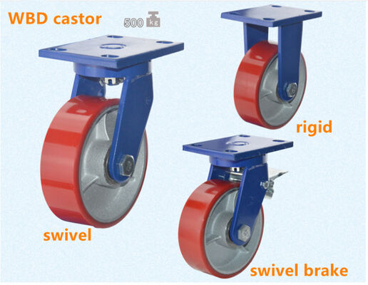 350KG Kapasitas Casters Empat Pack Heavy Duty Casters Sempurna untuk transportasi peralatan dan aplikasi industri