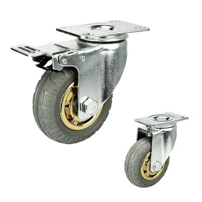 Roda Caster Karet 4 Inci Beban 70kg ISO9001 Dengan Suara Rendah