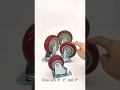 Pengantar kastor pvc merah tugas sedang-YLcaster