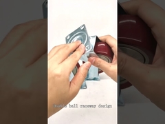 Pengantar kastor pvc merah bantalan tugas menengah-YLcaster